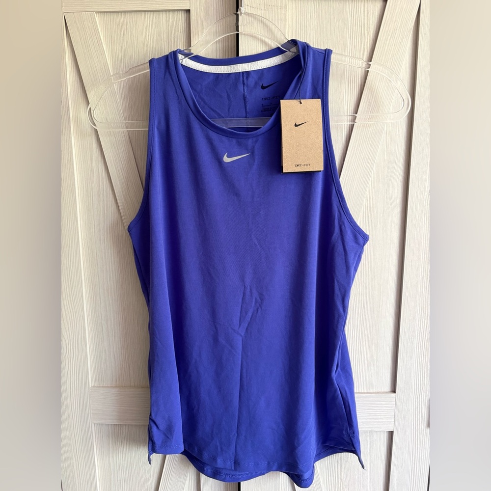 Nike Women’s Blue Athletic Dri-FIT Tank with Reflective Swoosh